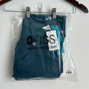 Caribbean blue Figs High waisted Zamora scrub pants